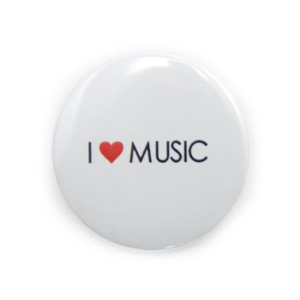 缶バッジ　アイラブシリーズ　I love music