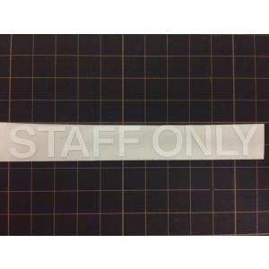 【STAFF ONLY】カッティングシート　横型　表示シール　白｜itempost