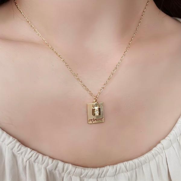 ネームプレートキーネックレス【ニッケルフリー】