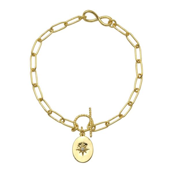 マンテルメタルサンストーンブレスレット【ニッケルフリー】