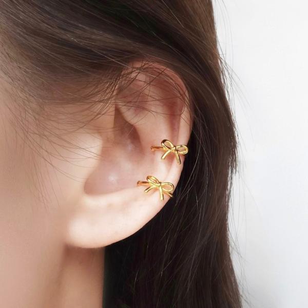 ツインリボンイヤーカフ【ニッケルフリー】