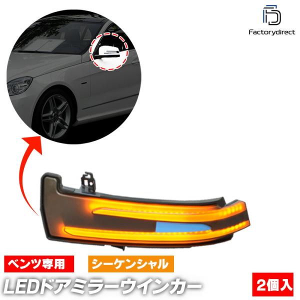 【互換品】ll-bz-dwa-sm09 (シーケンシャル点灯 スモークレンズ) Eクラス W212セ...