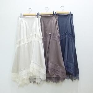 COCODEAL【サテンイレヘムレーススカート】76217208◆火曜日以外即日発送◆