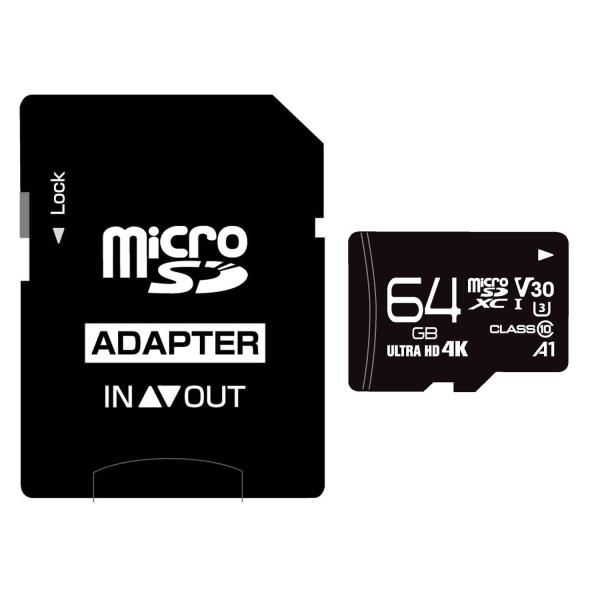 超高速microSDXCカード 64GB CLASS10 UHS-I , A1対応 MFMCSDXC...