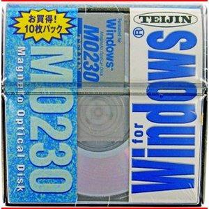 TEIJIN3.5インチMO 230MB10枚パック Windows/DOSフォーマット済