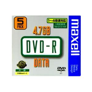 【アウトレット】Maxell DVD-R データ 4.7GB 4倍速対応 5枚入り スリムケース入り...