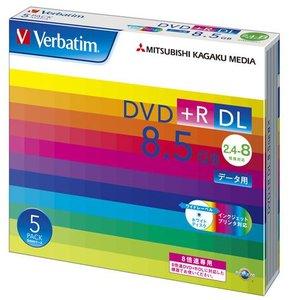 【お取り寄せ】 Verbatim DVD+R DL データ用 8.5GB 2.4-8倍速対応 5枚 ...