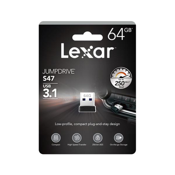 最大読込速度：250MB/秒 Lexar USB 3.1 Jump Drive S47 USBフラッ...