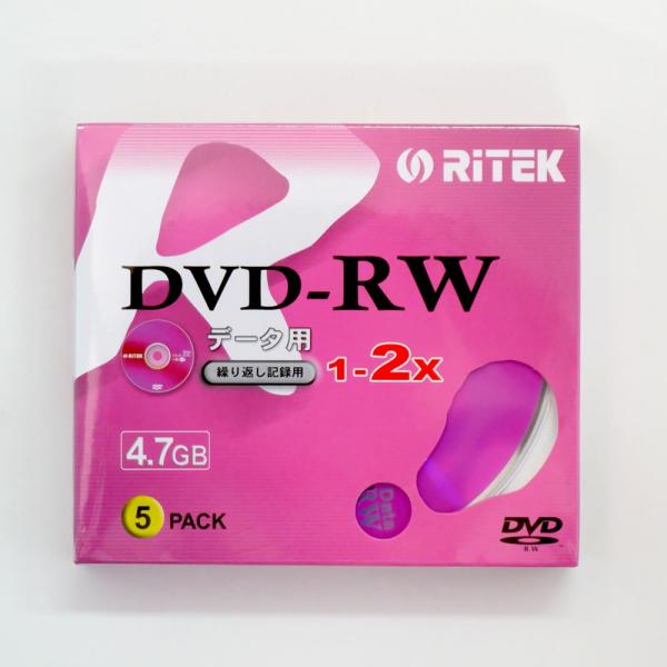 ＜200枚セット＞RITEK DVD-RW データ用 4.7GB 5枚 2倍速対応 スリムケース D...