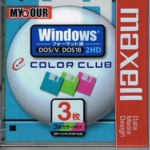 maxell 3.5型2HDフロッピーディスク Windows/MS-DOSフォーマット済 3枚