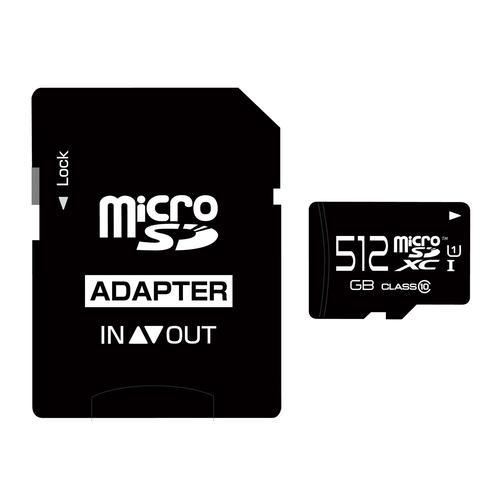 バルク品、microSDXCカード 512GB Class10 UHS-I対応 MFMCSDXC10...