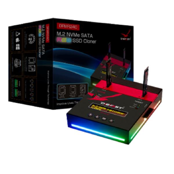 Digifast M.2 NVMe / SATA RGB Cloner And Eraser 1-1...