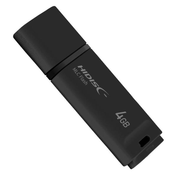 HIDISC USB2.0 フラッシュドライブ(MLC搭載) 4GB 黒 キャップ式 HDUF137...