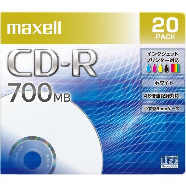マクセル データ用 CD-R 700MB 48倍速 1パック（20枚入） CDR700S.PNW.2...