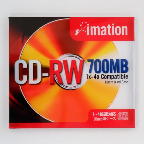 【100枚まとめ買い】Imation データ用CD-RW 700MB 4倍速対応 1枚 10mmケー...