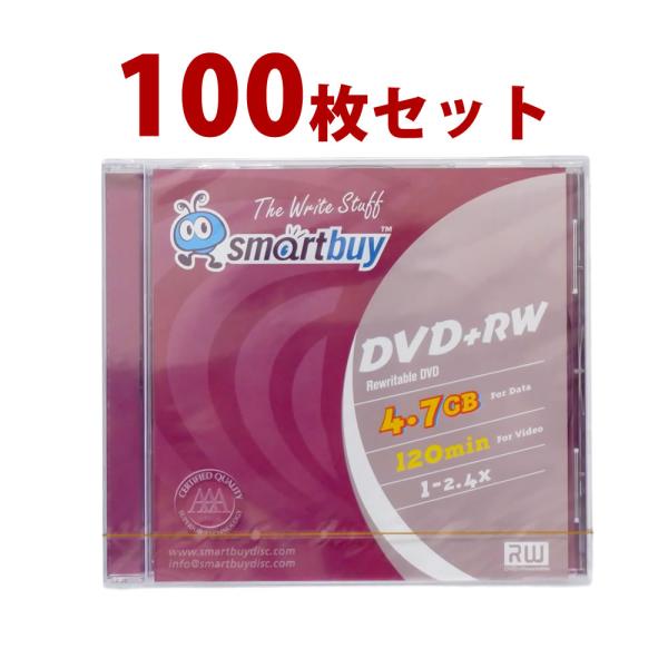 【100枚まとめ買い】SMART BUY データ用DVD+RW 4.7GB 1枚×100 在庫限り!...