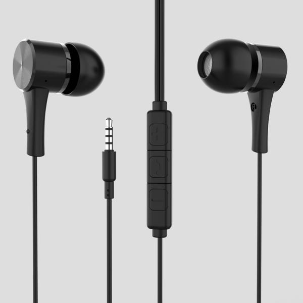 HIDISC 有線イヤホン 3.5mm ブラック｜通話対応・リモコン付き・絡みにくいTPEケーブル採...