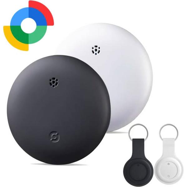 【10個セット】Android用 Find My スマートトラッカー ブラック キーホルダーケース付...