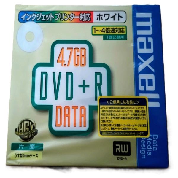 maxell DVD+R データ用 4.7GB 4倍速対応 1枚 ジュエルケース入 ホワイト ノーマ...