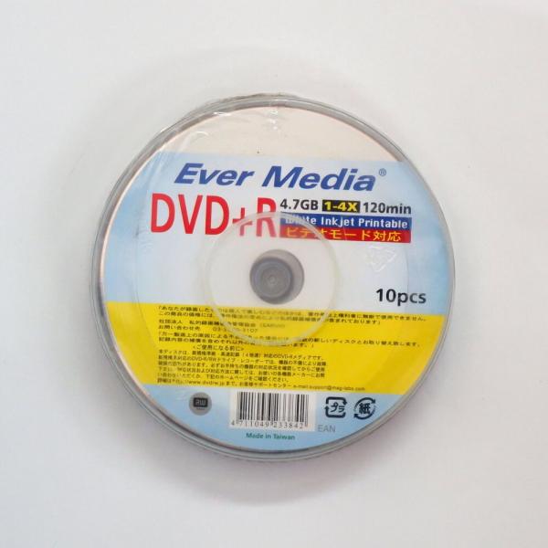 【10個セット】EVER MEDIA DVD+R アナログ録画・データ用 120分 4倍速対応 10...