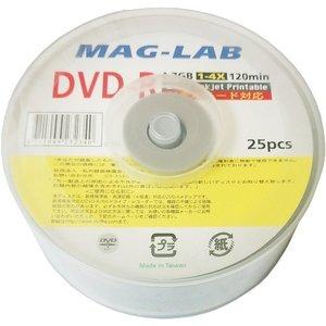 MAG-LAB DVD-R データ用 4.7GB 4倍速対応 25枚 スピンドルケース入り【返品交換...
