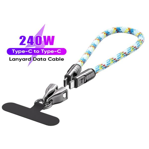 HIDISC Type-C to Type-C PD240W　ストラップケーブル 30cm