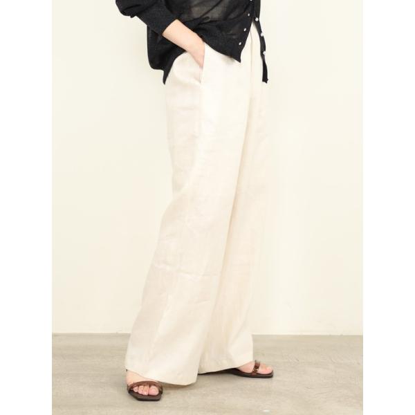 【ma couleur】リネンセミワイドパンツ