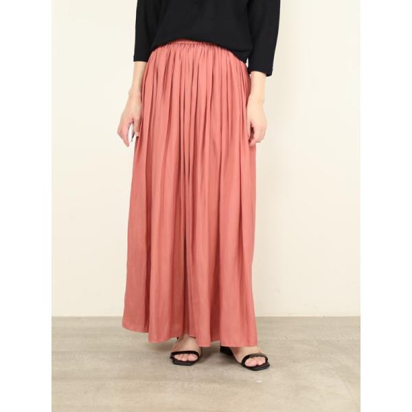 【ma couleur】マットギャザースカート