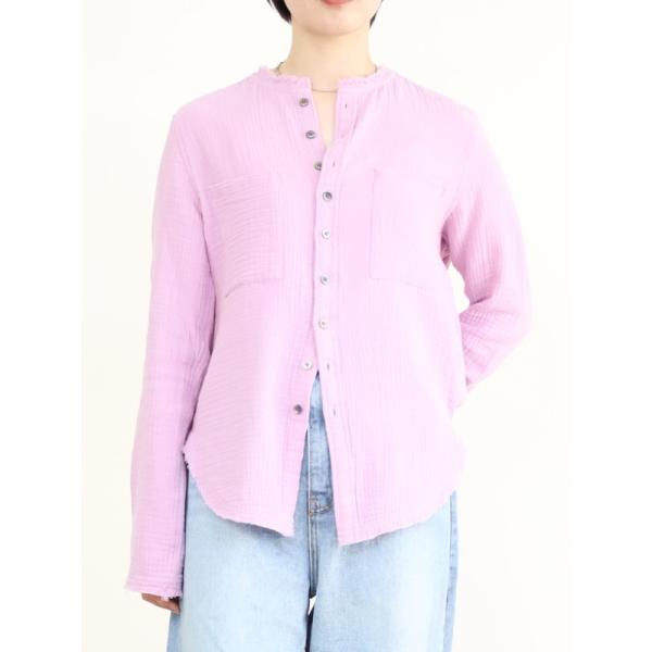 【LeMelange】ダブルガーゼ前開きブラウス