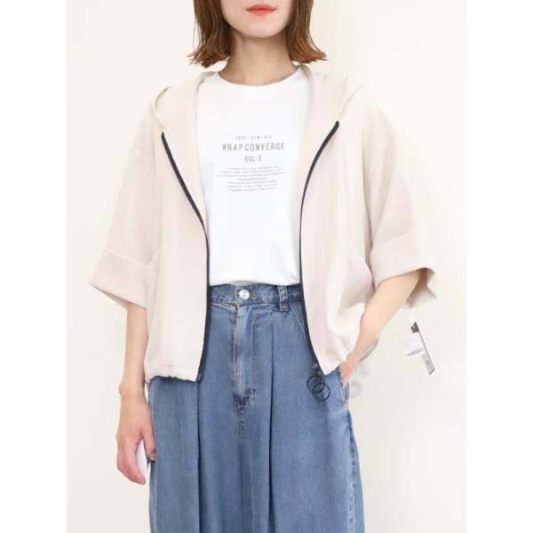 【ayane】メッシュフーディブルゾン