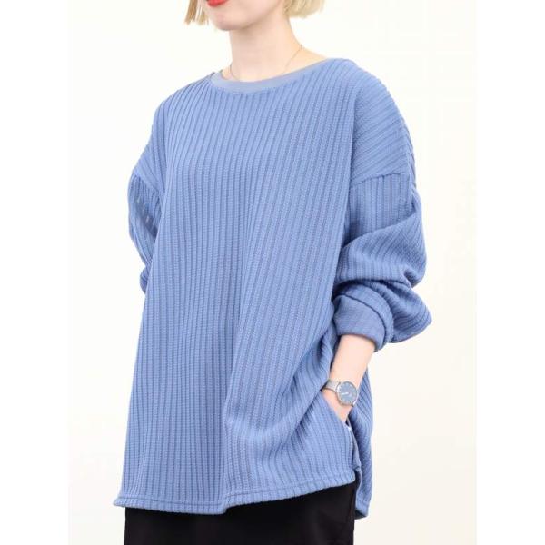 【CHIGNON】スポンジストライプシアートップス
