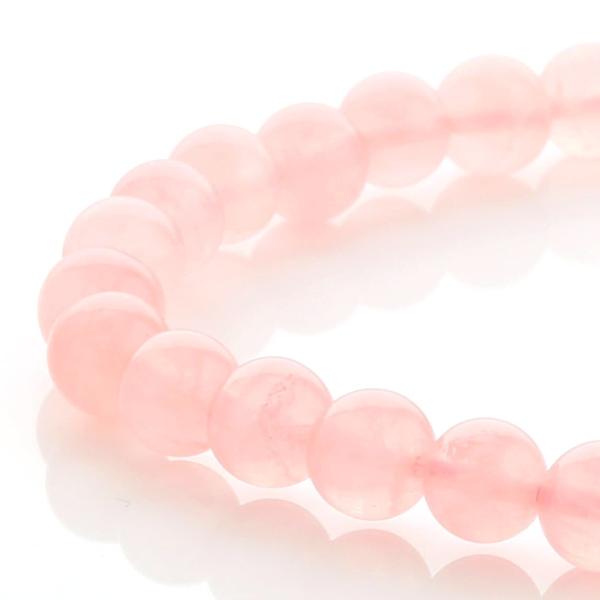 マダガスカル産 ローズクォーツ ブレスレット 5.5mm玉 No.1 最高級5A