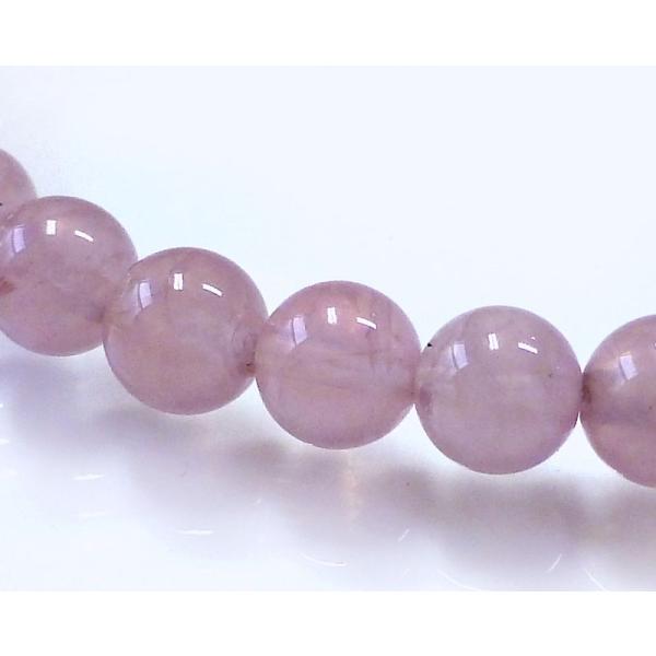 マダガスカル産 ローズクォーツ ブレスレット 10mm玉 No.16 最高級5A