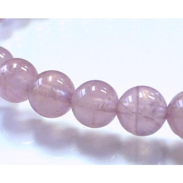 マダガスカル産 ローズクォーツ ブレスレット 10mm玉 No.17 最高級5A