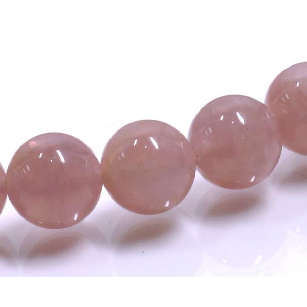 マダガスカル産 ローズクォーツ ブレスレット 10mm玉 No.19 最高級5A