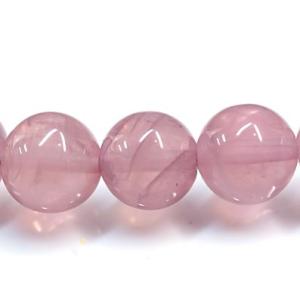 マダガスカル産 ローズクォーツ ブレスレット 12mm玉 No.25 最高級5A