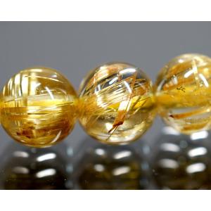 タイチンルチル　ブレスレット 12mm 2個セット K2034-1〕約12mm 最高品質 タイチンルチルクォーツ ブレスレット Titin