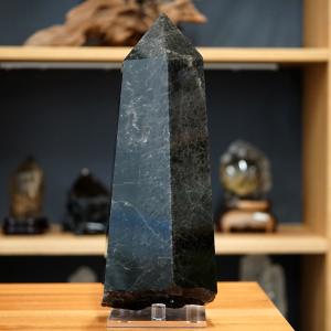 黒水晶 (モリオン) 巨大六角柱(アクリル台座...の詳細画像1