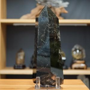 黒水晶 (モリオン) 巨大六角柱(アクリル台座...の詳細画像3