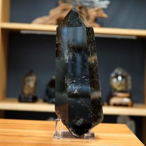 黒水晶 (モリオン) 巨大六角柱(アクリル台座...の詳細画像4
