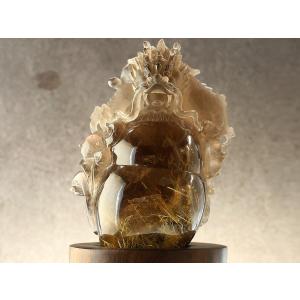 石流通センター 置物 翡翠 高級一点物 彫刻置物 本翡翠 (台付き