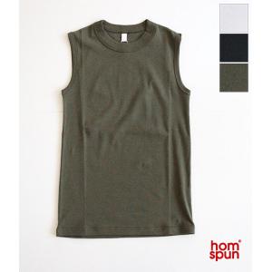 【2026AW】【ネコポス発送】homspun[ホームスパン] 40/1フライスノースリーブ　657...