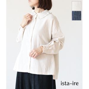 【2026AW】【ネコポス発送】ista-ire[イスタイーレ] 4.5oz綿麻甘織りデニム　プリー...