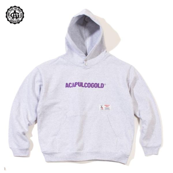 ACAPULCO GOLD : LINEAR SIGNATURE SNAP HOODED SWEAT...