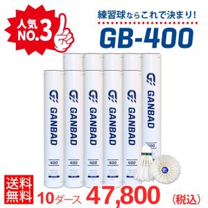 バドミントン シャトル GB400（エアロセンサ400　AS400 相当） 練習球 10ダース