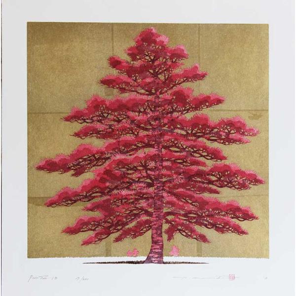 並木一 木版画 -Pine Tree1B - Hajime Namiki Woodcut