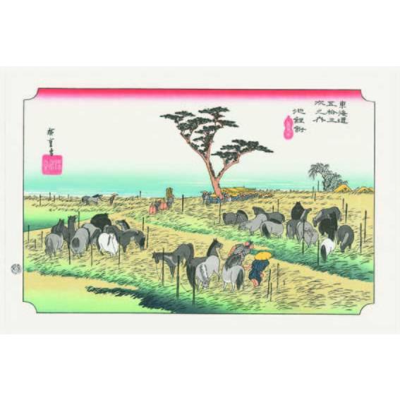 No.40 池鯉鮒 東海道五十三次 歌川広重木版画-The Hiroshige 53 station...