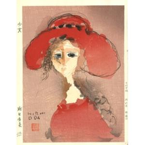 松尾敏男（まつお としお） 牡丹 木版画 : shopooo by GMO - 通販