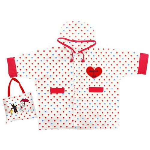 リサガス　ギンガムレインポンチョ　レインコート(LG-305R-9 / LG-305R-10)子供用...