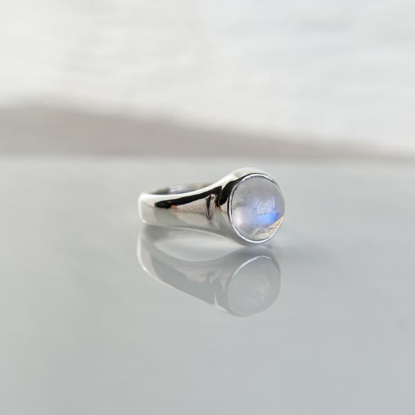 ホワイトラブラドライト　シルバーリング
